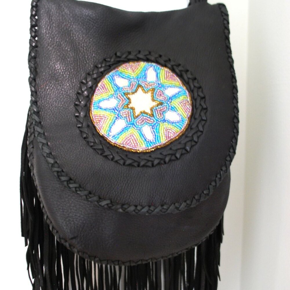 Vintage Soft & Subtle Custom Made Black Leather H… - image 3